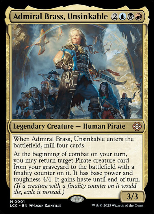 0001 Admiral Brass, Unsinkable - The Lost Caverns of Ixalan Commander - MTG Card