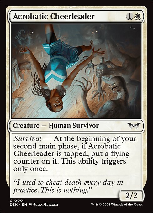 0001 Acrobatic Cheerleader - Duskmourn: House of Horror - MTG Card